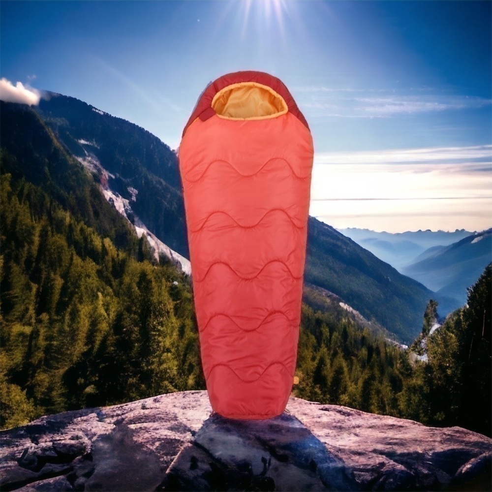 Firefly Mummy Sleeping Bag Youth Age 9-12 Red Orange NEW